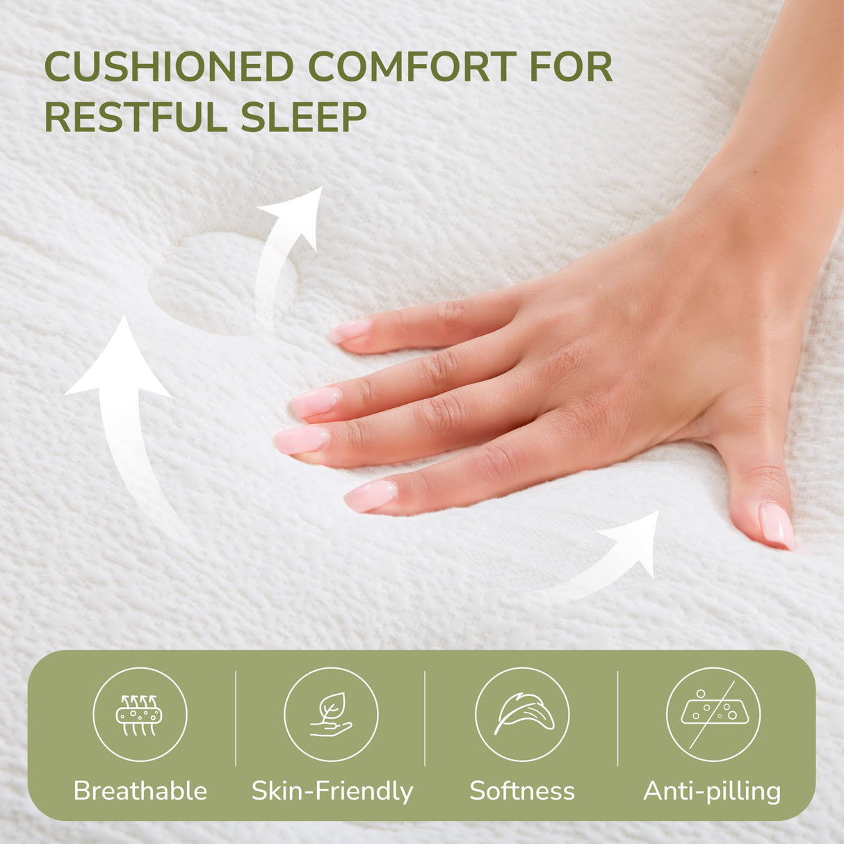 Emerspring Queen Mattress, 12 Inch Innerspring Queen Size Hybrid Mattress with Individually Pocket Innerspring for Cool Motion Isolation & Silent Sleep, Pressure Relief, Edge Support,Medium Firm Emerspring