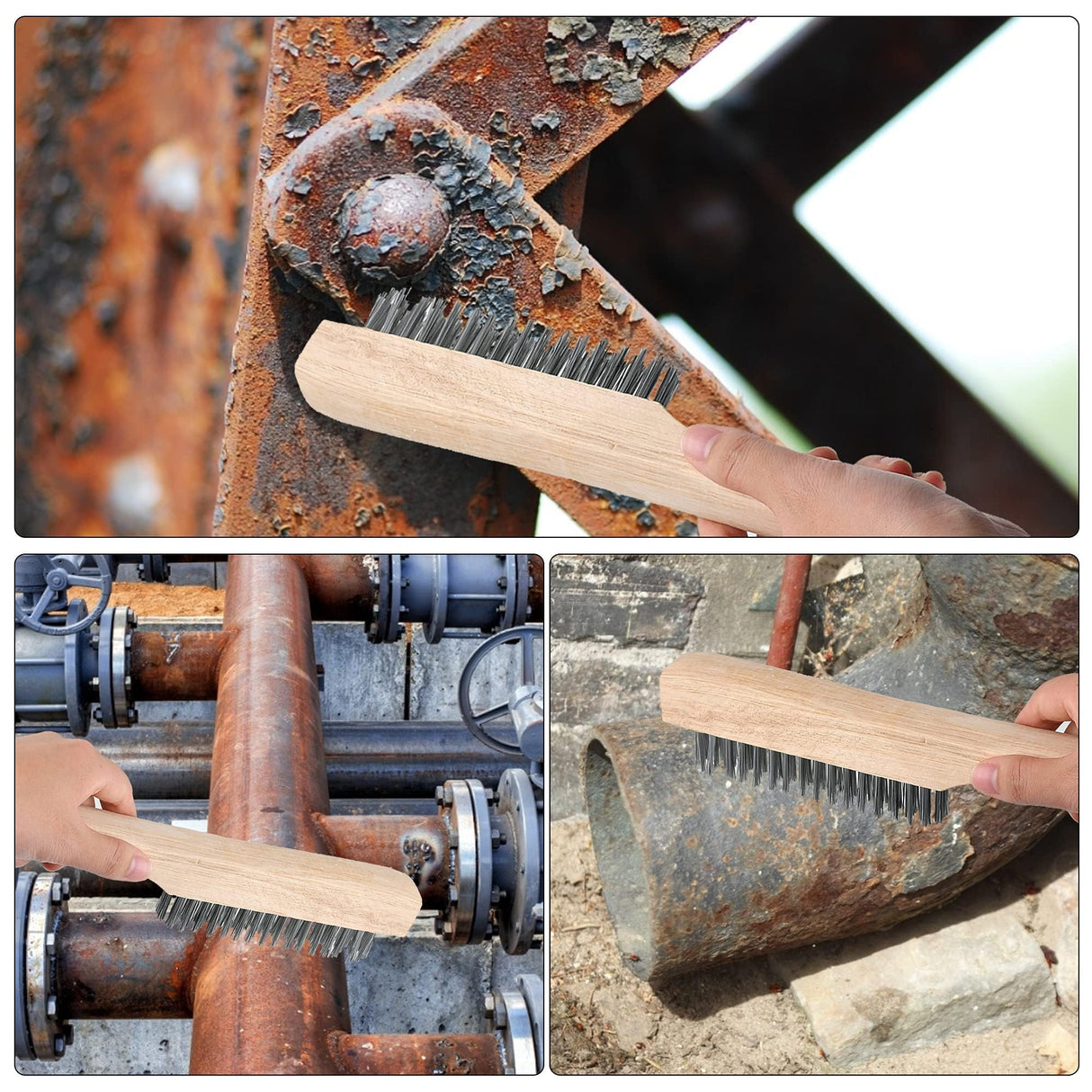 Worldity 4Pcs Welding Slag Removal Tool Set, 10 Inch Chipping Hamme with Coil Spring Handle, Mufti Functional Welding Pliers, Wire Brush, Welding Gloves for Cleaning Removing Slag Worldity