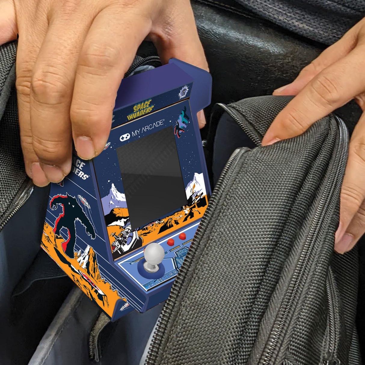 My Arcade Space Invaders Nano Player - Arcade Classics 4.5" Portable Handheld Mini Arcade Machine, 2.4" Screen Color Display, Retro Video Game My Arcade