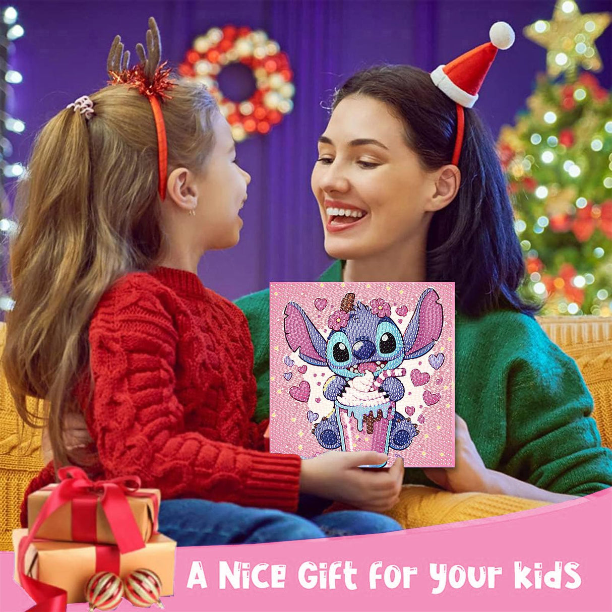 KOJEFCV 4 PCS Diamond Art Painting Kits for Kids, Cartoon Diamond Art for Kids Ages 4-8-12, Cartoon Gem Painting Kit Crafts Beginners for Gift Home Wall Decor (6x6 inch) KOJEFCV