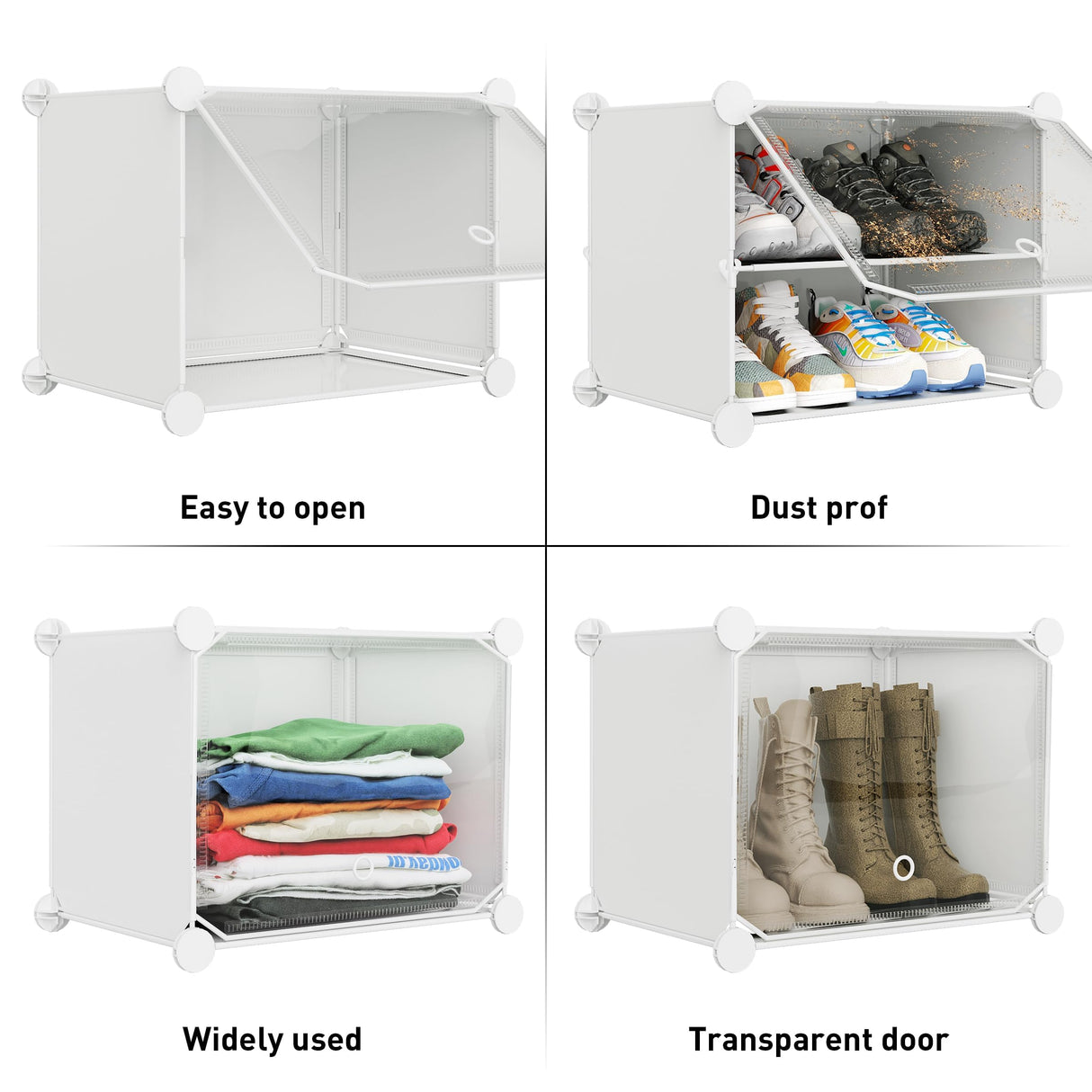 HOMICKER Shoe Storage,8 Tier Shoe Rack Organizer for Closet Shoe Cabinet with Door Shoe Shelves for Closet,Entryway,Hallway,Bedroom HOMICKER