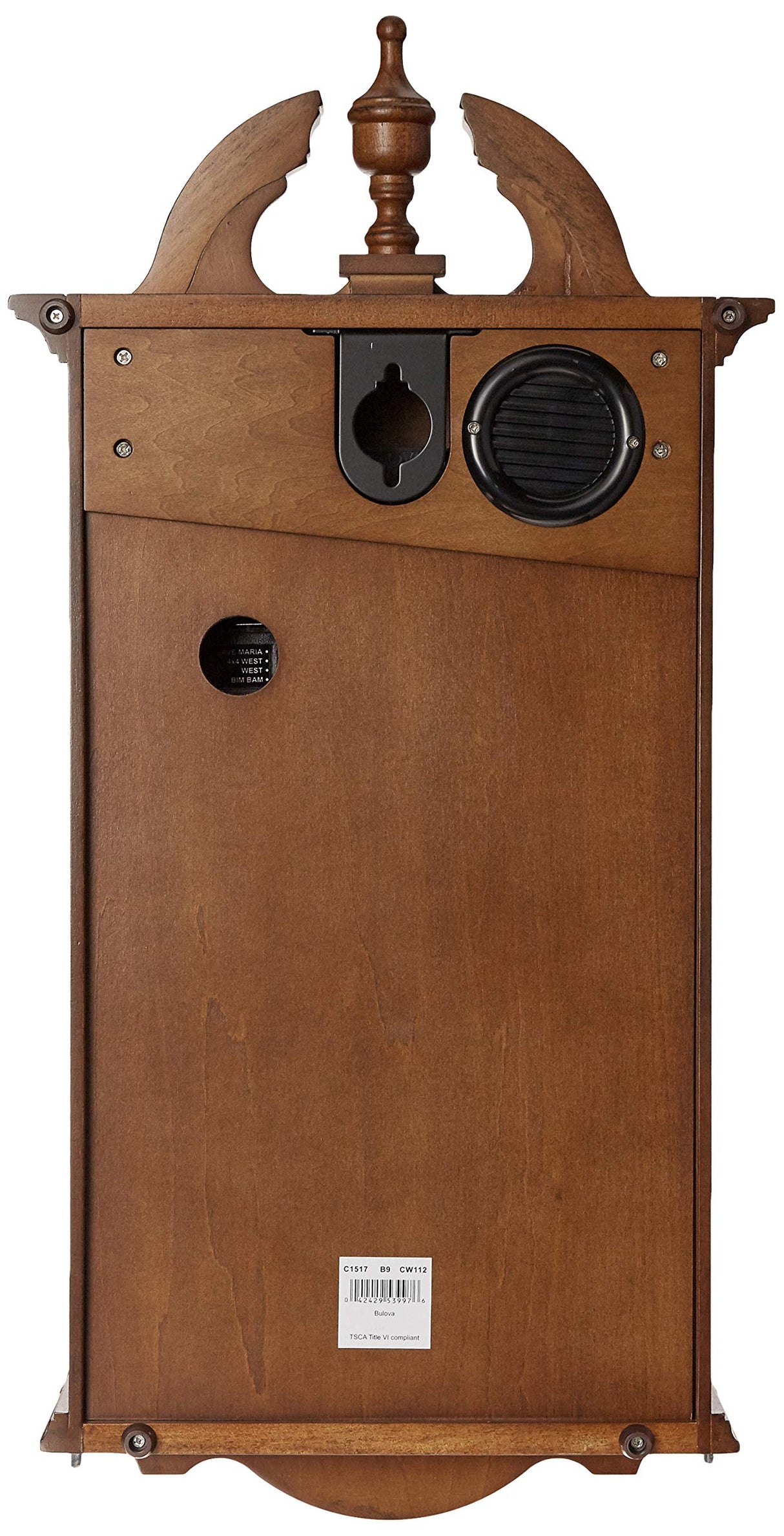 Bulova C1517 Saybrook Wall Clock, Brown Cherry Bulova