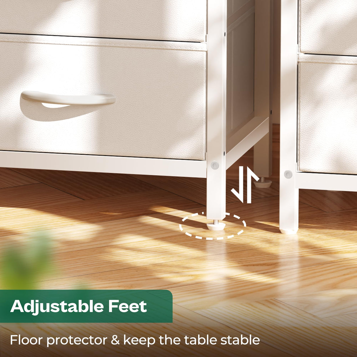 Huuger White Dresser with 5 Drawers & Charging Station, Tall Dresser for Bedroom, Tall Night Stand with PU Leather Finish, Open Shelf, Nightstand for Bedroom, Closet, Hallway, Entryway Huuger