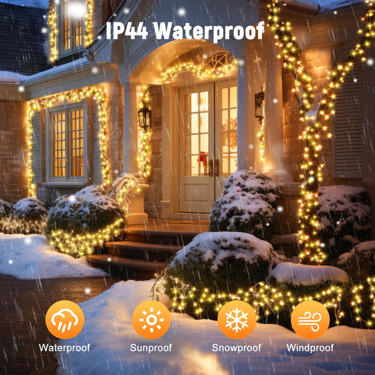 Minetom 328 Ft 1000 LED Christmas Tree Lights Outdoor Indoor String Lights with 8 Modes Waterproof Twinkle Xmas Light with Remote, Plug in Rice Lights for Tree Room Yards Patio Christmas Decorations Minetom