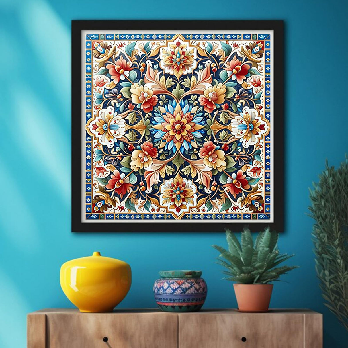 Auremi 5D Mandala Diamond Painting Kits, Flower Diamond Art Painting Kits for Adults DIY Full Drill Diamond Dots Crystal Craft Kits for Home Wall Decor Gifts 11.8x11.8 inch Auremi