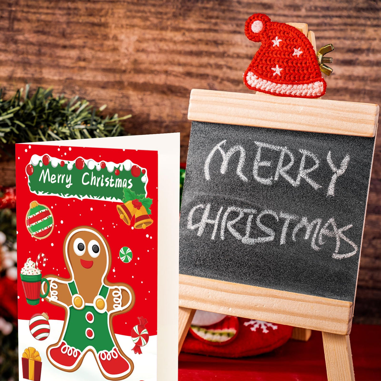 Fancy Land Christmas Cards with Envelopes and Stickers 18pcs Holiday DIY Make Your Own Christmas Cards Making Kit Craft for Kids Classic Fancy Land