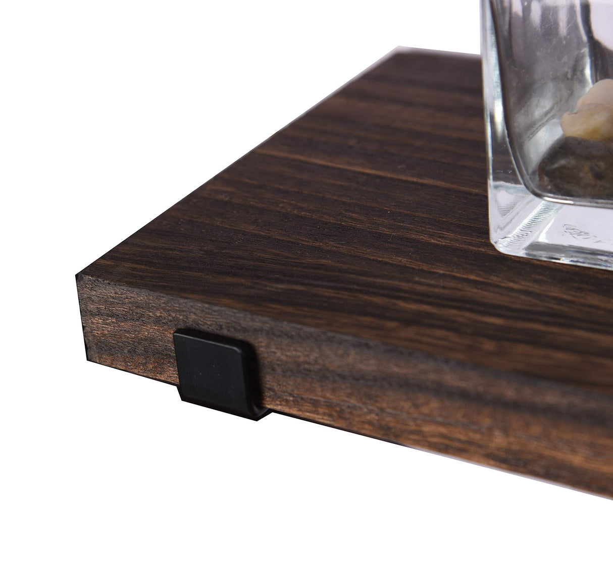 HXSWY Rustic Wood Floating Shelves for Wall Farmhouse Wooden Wall Shelf for Bathroom Kitchen Bedroom Living Room Set of 4 Dark Brown HXSWY