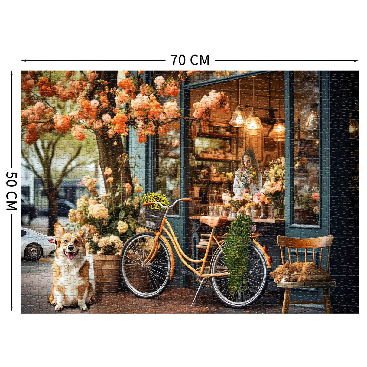 TangComplete - Flower Shop Puzzles for Adults 1000 Pieces, Jigsaw Puzzles for Adults 1000 Piece, Puzzle for Adults, Adults Challenging Game Toys, Impossible Puzzle, Family Decoration Puzzle TangComplete