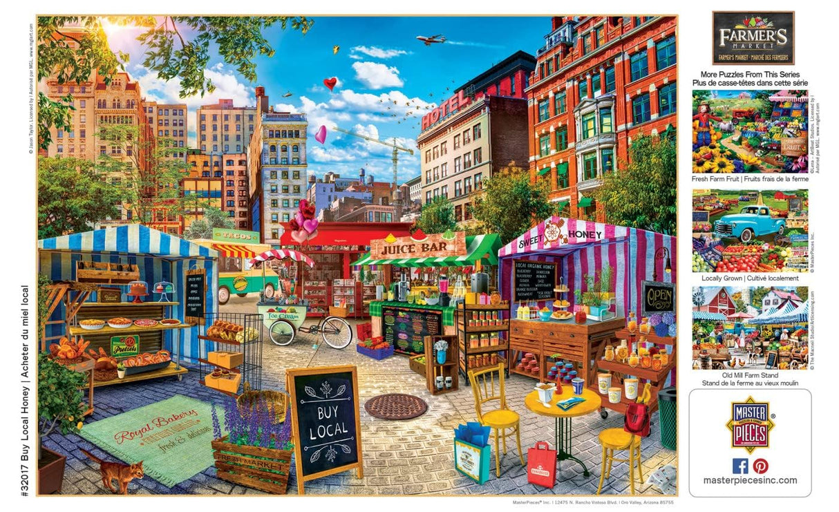 Masterpieces 750 Piece Jigsaw Puzzle for Adults and Family - Buy Local Honey - 18"x24" Masterpieces