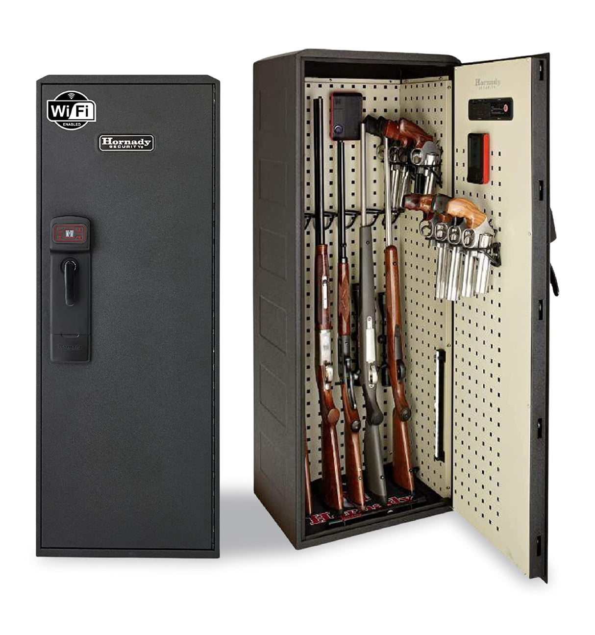 Hornady Rapid Safe Ready Vault with WiFi - Safely Keep Tabs on Your Safe with Your Smartphone - RFID Technology for Touch Free Access & Heavy-Duty Steel Housing to Protect Valuables, 98195WIFI Hornady