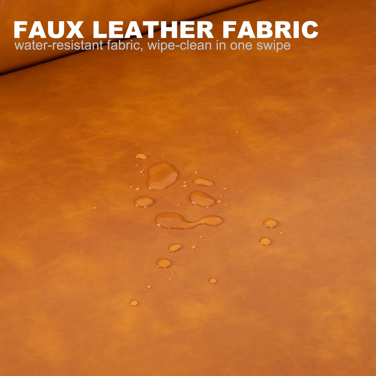 gkxjtzo 74" Faux Leather Futon Sofa Bed Small Space Sleeper Couch, Adjustable Backrest, Mid-Century Modern Loveseat for Living Room, Bedroom, Apartment(Brown) gkxjtzo