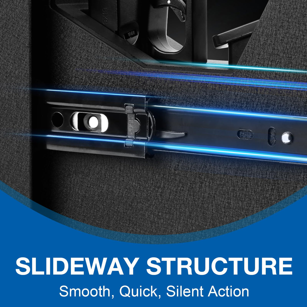 Mutak Gun Safe for Handgun, Slider Biometric Pistol Safe, 4 Ways Quick Access with APP/Fingerprint/PIN Code/KEY, Single Gun Safe for Nightstand Bedside Home,Wall, Dresser Mutak