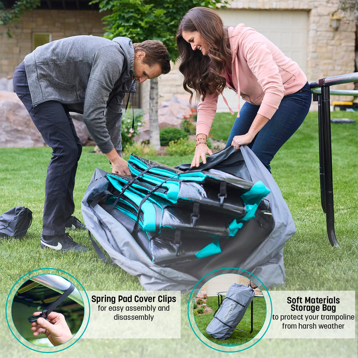 SKYWALKER TRAMPOLINES 12 FT Round Trampoline with Safety Enclosure Net, Outdoor Trampoline, ASTM Approved Skywalker Trampolines