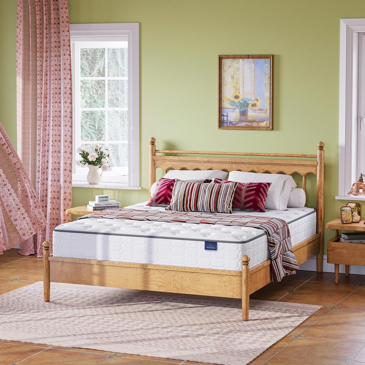 Vesgantti Twin Mattress, 10 Inch Twin Size Hybrid Mattress in a Box, Twin Bed Innerspring Mattress with Gel Memory Foam and Pocket Coils Spring, Tight Top Series Medium Firm Feel Vesgantti