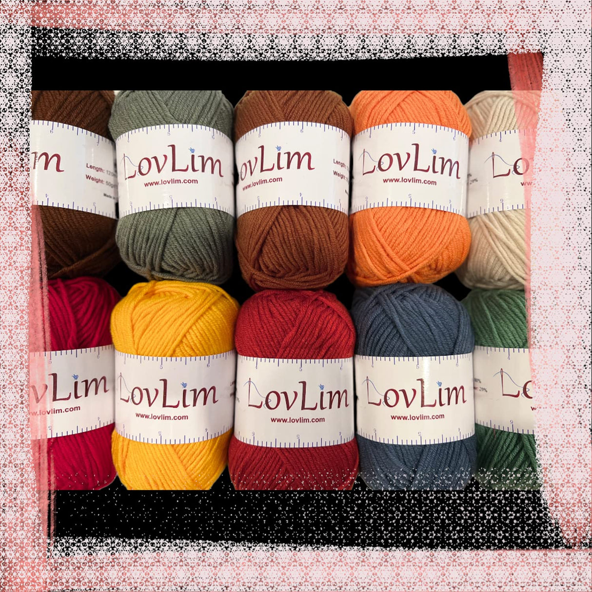 LovLim Crochet Yarn, 10x50g Soft Cotton Yarn Skeins, 1200+ Yards, for Crochet and Knitting, Free Crochet/Amigurumi Patterns, Craft DK Yarn Perfect Starter Kit (Autumn) LovLim