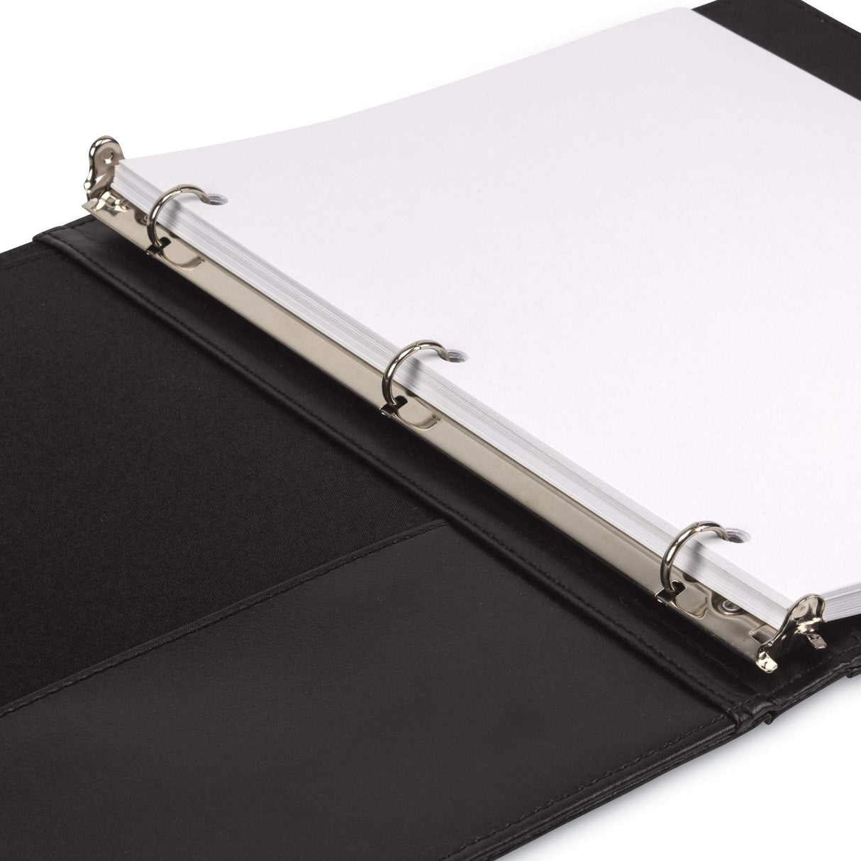 Samsill Professional Presentation 3 Ring Binder, View Binder with Clear Cover Sheet Window, 0.5 Inch Round Rings Hold 100 Sheets 8.5 x 11, Black Samsill