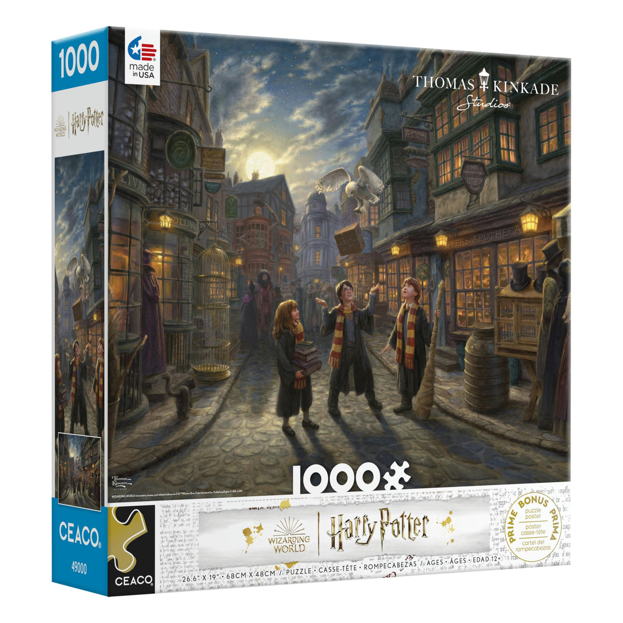 Ceaco - Thomas Kinkade - Harry Potter - Wizarding World - Diagon Alley - 1000 Piece Jigsaw Puzzle Ceaco