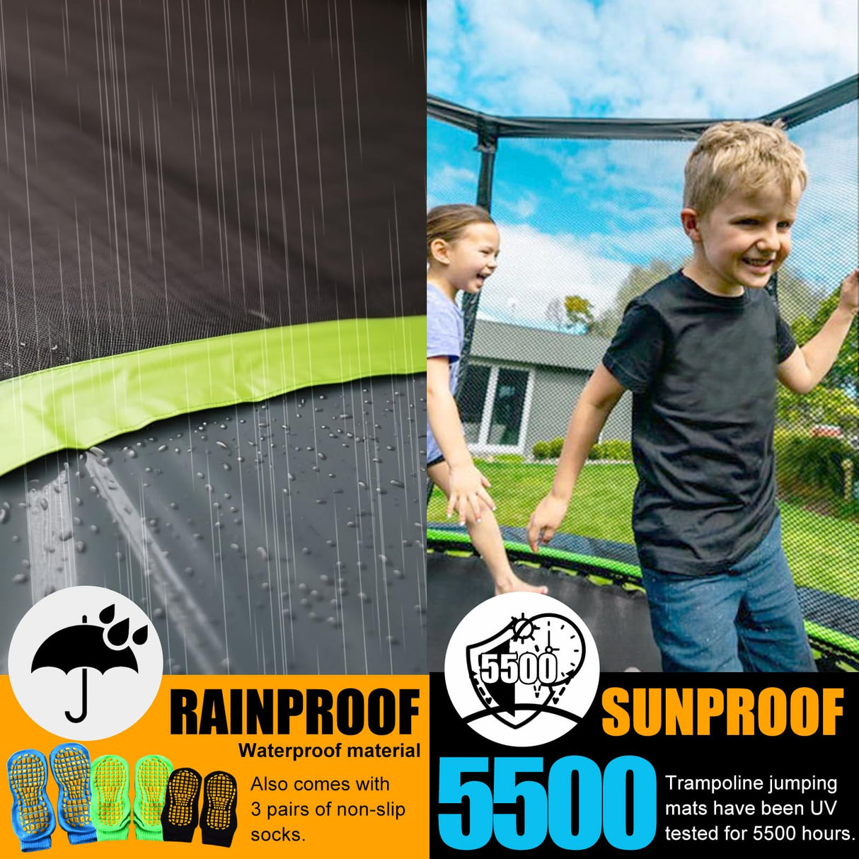 Cylivolk 7FT Trampoline for Kids, Heavy Duty Recreational Trampolines Toddler Trampoline with Enclosure Net Ladder Indoor Outdoor Trampoline CPC Approved Cylivolk