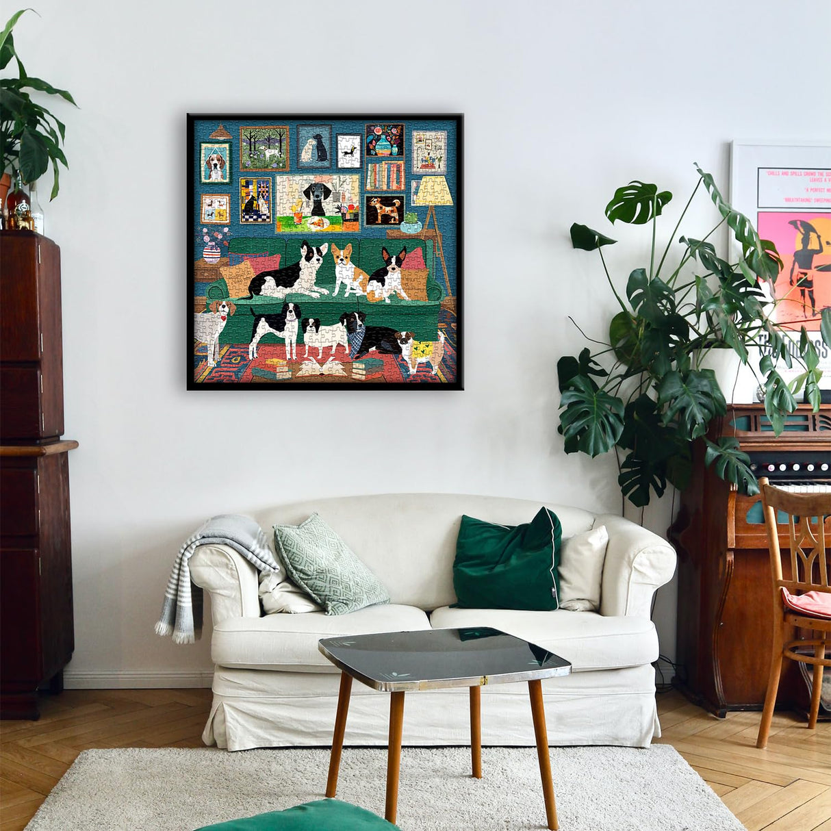 Dog Puzzles for Adults 1000 Pieces, Animal Puppy Puzzle Modern Art Puzzle, Dog Jigsaw Puzzle as Funny Home Decor, Challenging Puzzles for Adults PICKFORU