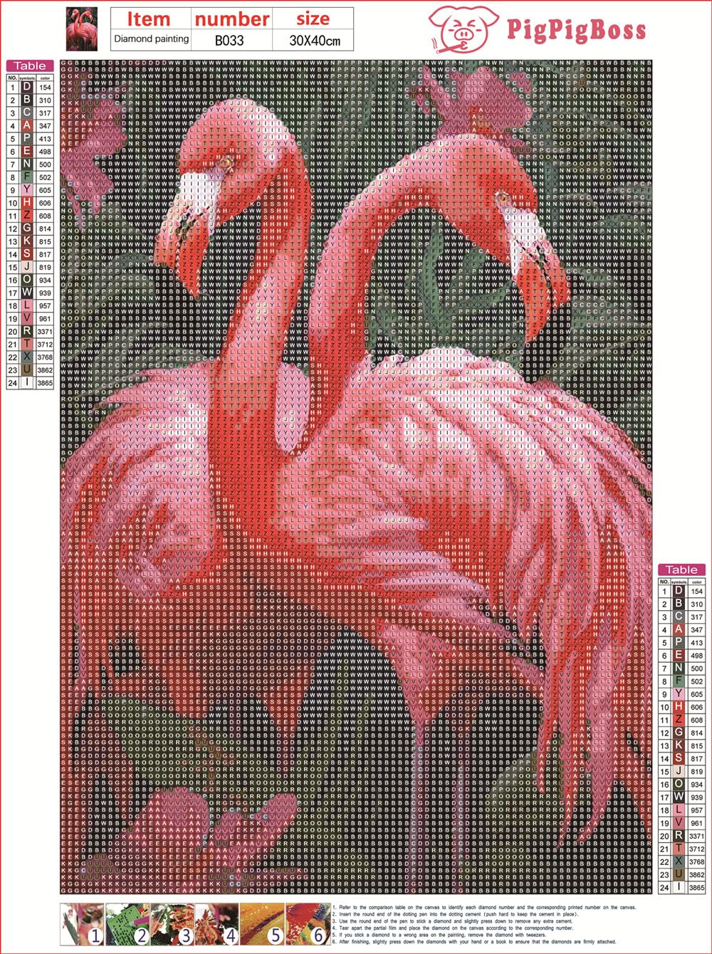 pigpigboss Flamingo Diamond Painting Art Kits, 5D Full Round Drill Flower Flamingo Diamond Dots Arts Crafts for Adult Beginner Home Office Wall Decor (11.8 x 15.7 inches) pigpigboss