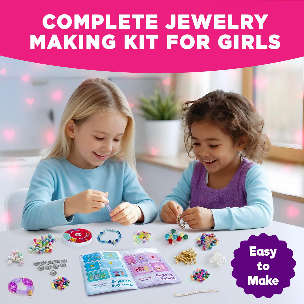 Doctor Jupiter Princess Toys Jewelry Making Kit for Kids Ages 6+ | Arts & Crafts for 6-12 Year Olds | Charm Bracelets, Necklace Making Kit for Girls | Birthday Gifts Doctor Jupiter