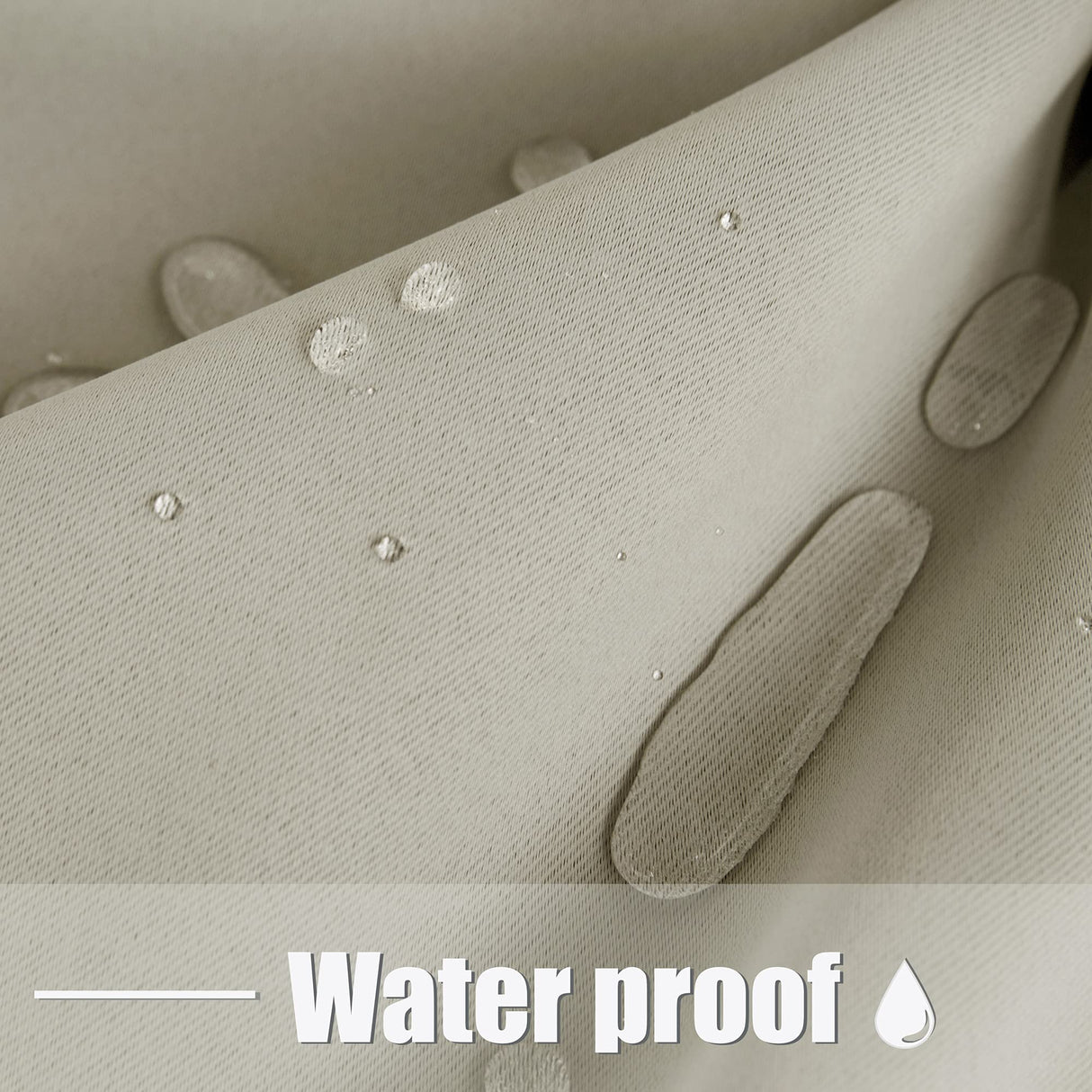 BONZER Waterproof Outdoor Curtains for Patio Gazebo Pergola Balcony - Thermal Insulated Sunlight Blocking Grommet Blackout Curtains for Bedroom Living Room,1 Panel, 52W x 84L inch, Cream BONZER