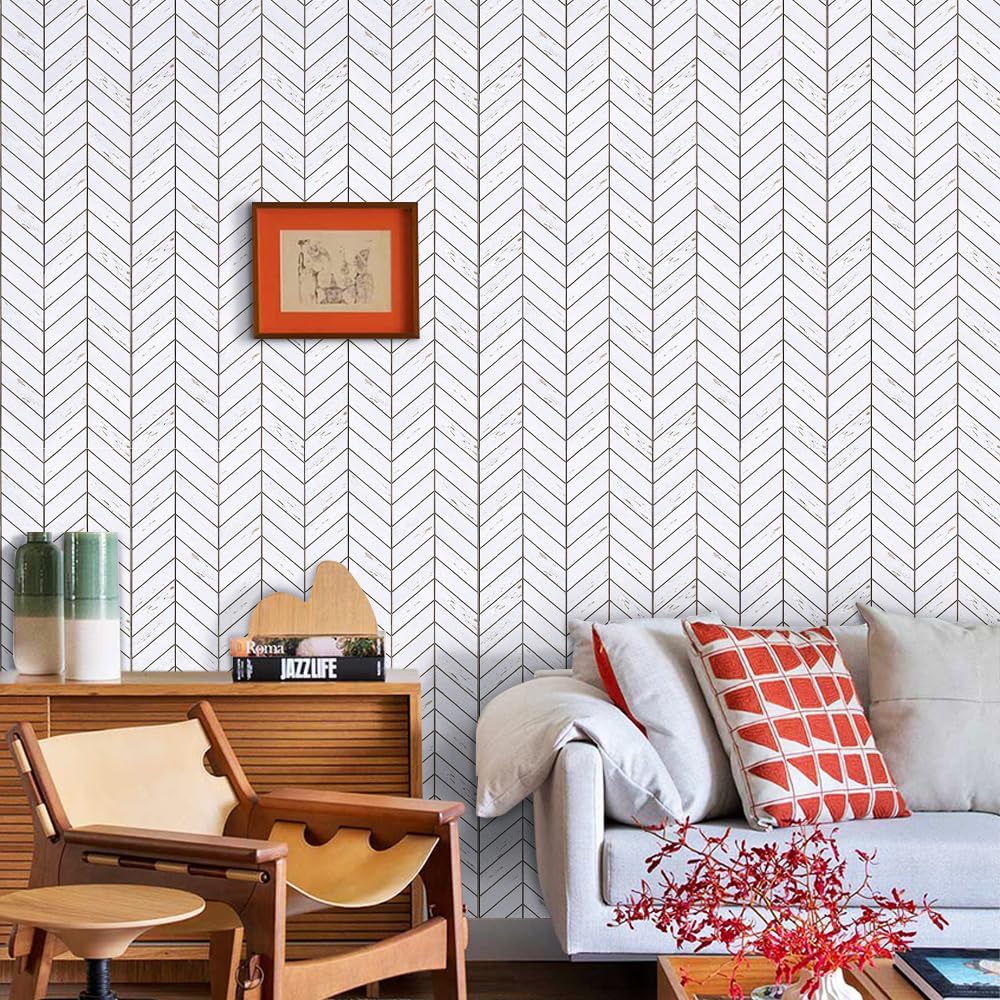 Commomy 10 Pcs 3D Faux Wood Wall Panels - 11.8"x11.8" Peel and Stick Wood Tiles Ultralight Thin PVC Wall Paneling for Bedroom,Bathroom,Kitchen Backsplash,Farmhouse Interior Decor Commomy