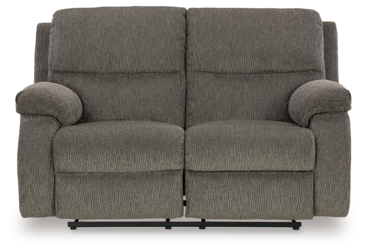 Signature Design by Ashley Scranto Contemporary Manual Reclining Loveseat, Gray Signature Design by Ashley