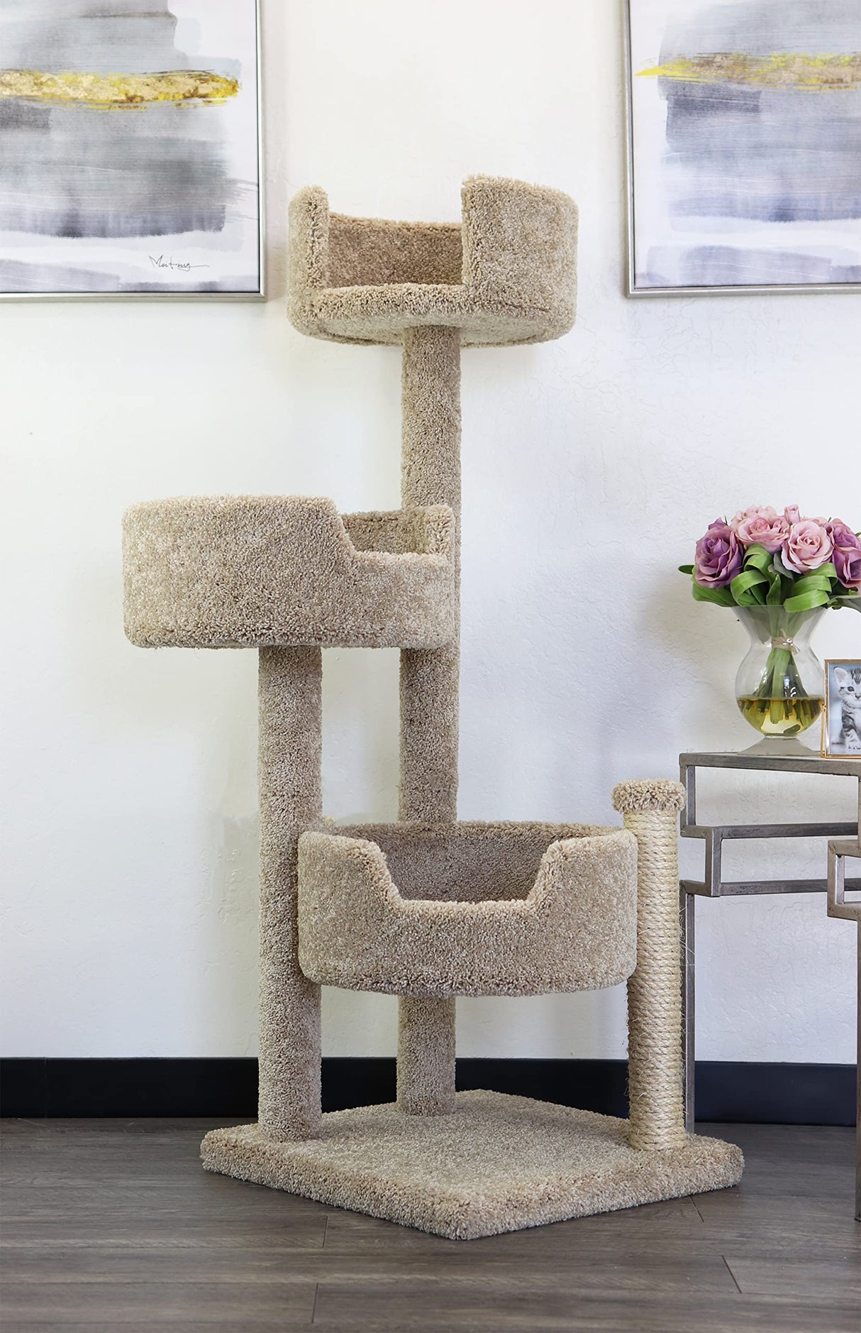 New Cat Condos Real Wood and Carpeted Cat Tree New Cat Condos