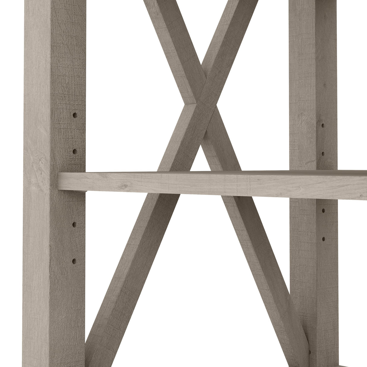 Bush Furniture Key West 6 Cube Bookcase in Washed Gray, Small Organizer for Home Office, Living Room, and Entryway Bush Business Furniture