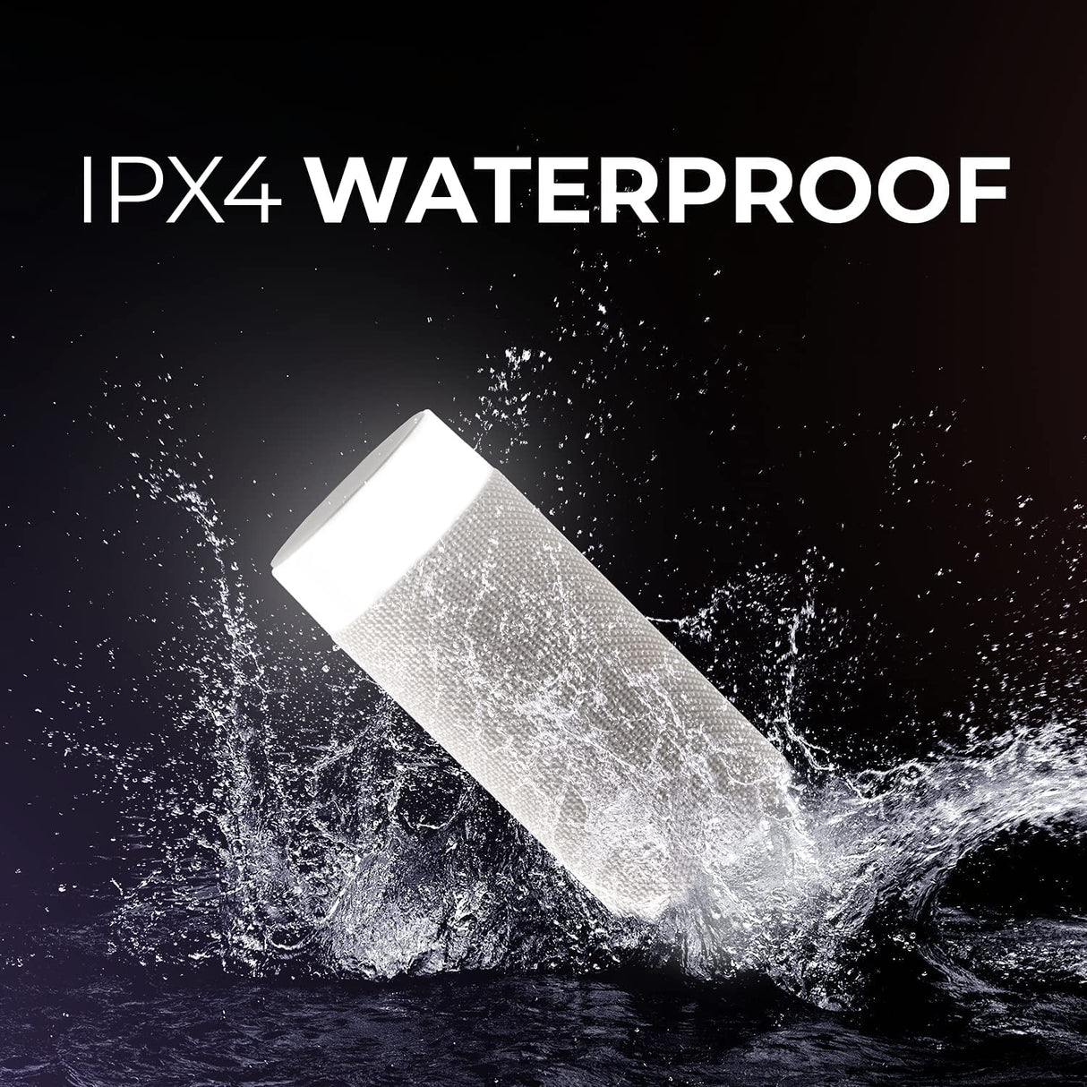 iJoy Wireless Speaker with 10 Hour Playtime - IP66 Waterproof, Dustproof, Weatherproof Light Up Bluetooth Tiki Speaker with LED Lights + Adjustable Stake Height for Use As Wireless Outdoor Speaker iJoy