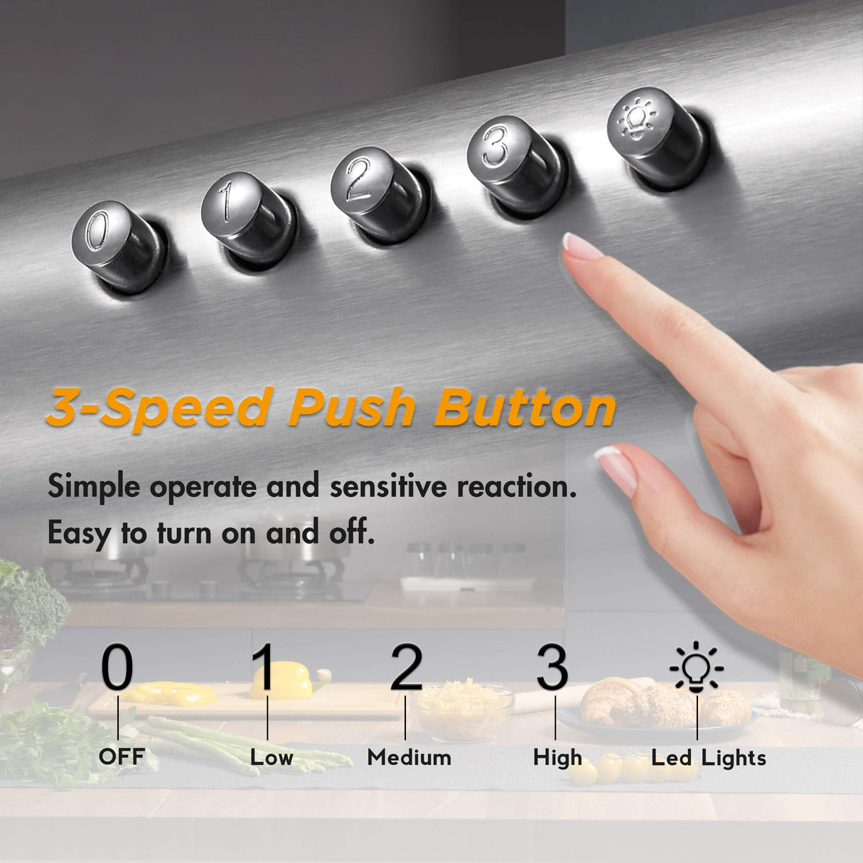 FIREGAS Under Cabinet Range Hood 30 inch, Ducted/Ductless Convertible Kitchen Hood Over Stove Vent, LED Light, 3 Speed Exhaust Fan, Reusable Aluminum Filters, Push Button, with Charcoal Filter FIREGAS