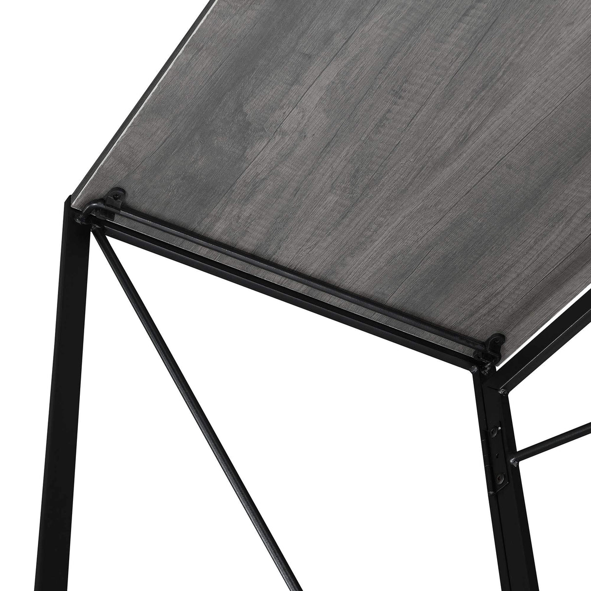 Convenience Concepts Xtra Folding Desk, Charcoal Gray/Black Convenience Concepts