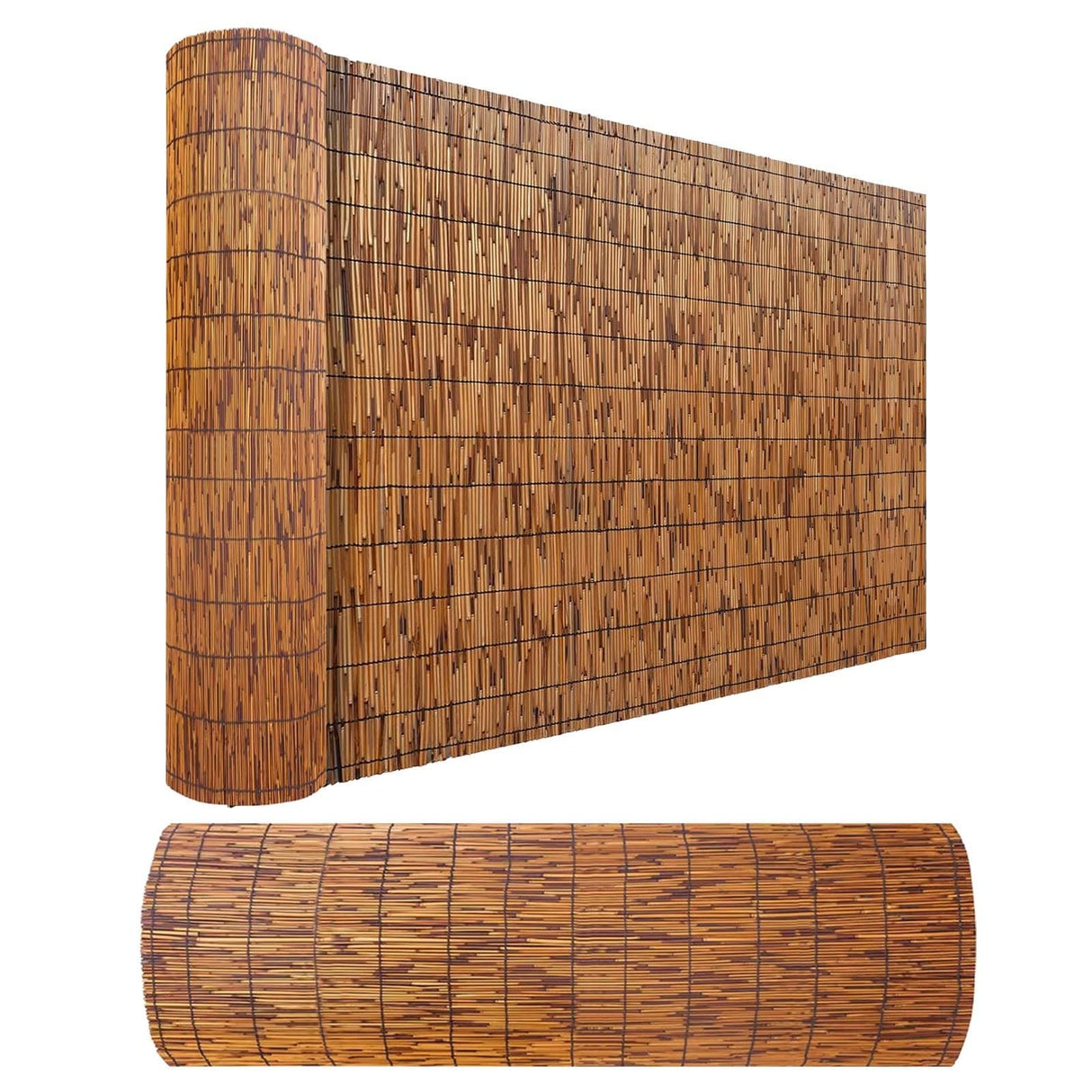 Bamboo Screen Fencing 1 2 3 4 5 6 Feet High Natural Porch Screening Rolls Balcony Privacy Screen Sun Shade for Outdoor Old Fence Patio Backyard Divider Decorative Sturdy & Straight Easy to Cut Uveteniy