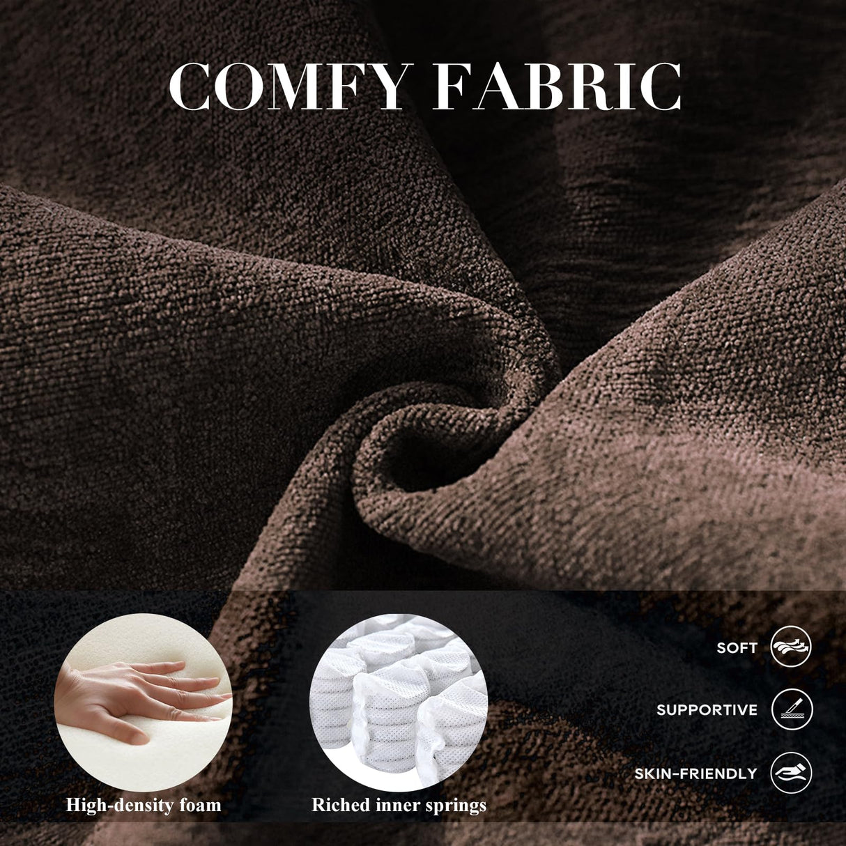 COLAMY Swivel Accent Chair Armchair, Upholstered Round Barrel Chair, 360° Swivel Chair, Morden Arm Chair for Living Room/Nursery/Bedroom-Coffee COLAMY