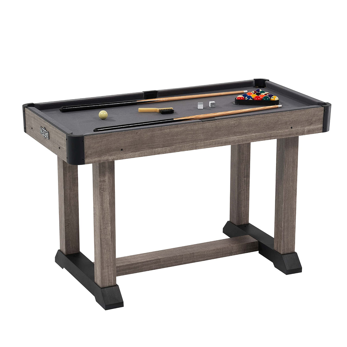 Hall of Games 4' Charleston Drop Pocket Table with Pool Ball and Cue Stick Set Hall of Games