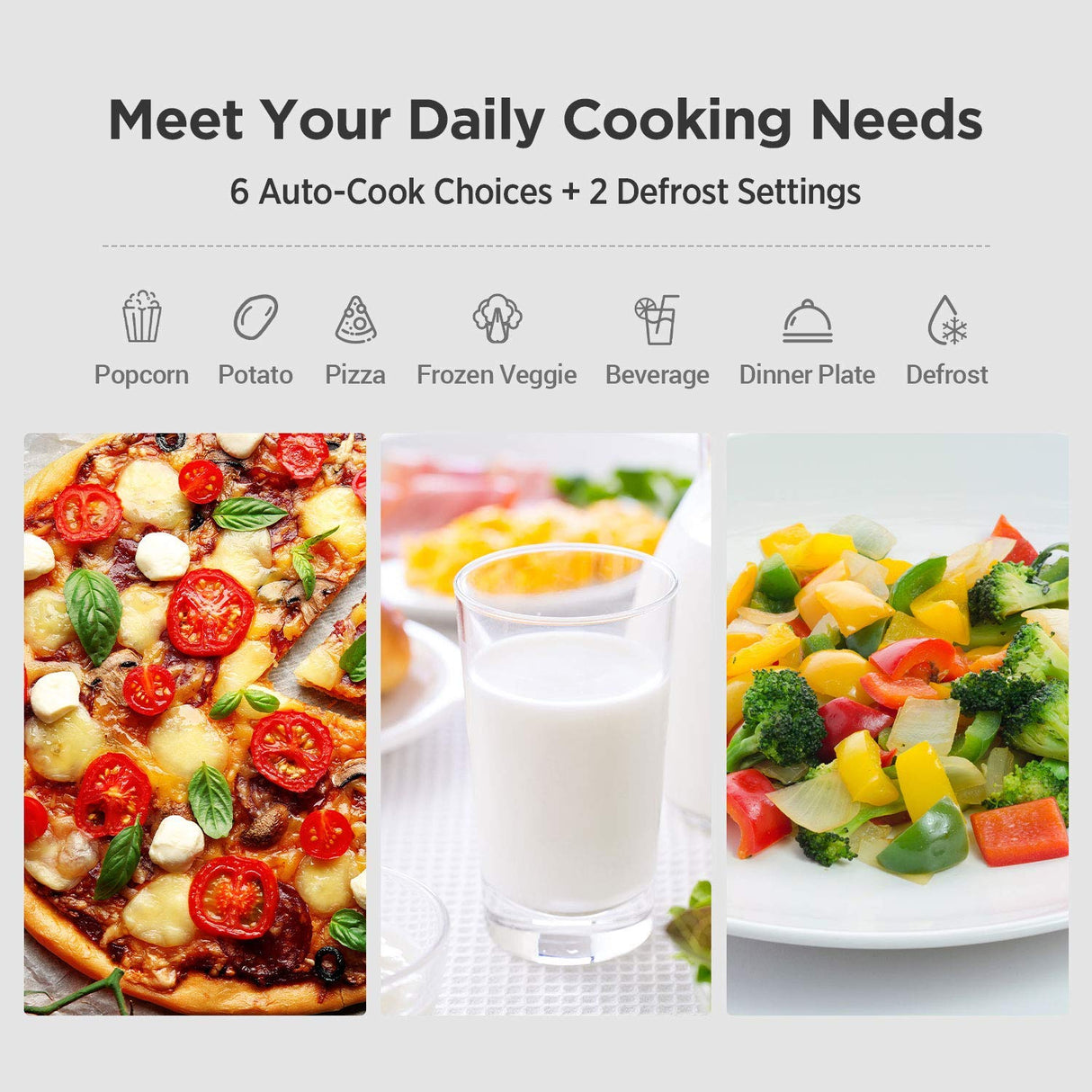 Comfee EM720CPL-PMB Countertop Microwave Oven with Sound On/Off, ECO Mode and Easy One-Touch Buttons, 0.7 Cu Ft, Black COMFEE'