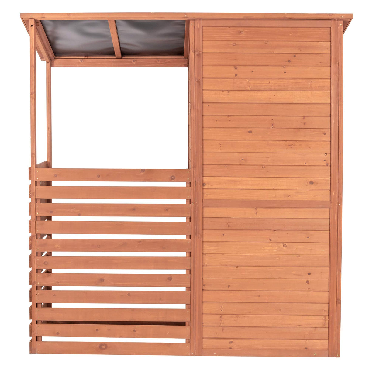 Leisure Season CFS7181 Combination Firewood and Storage Shed - Brown - Outdoor Garden Cedar Box with Shelves, Roof, Doors - Large Yard Lumber Lockers - Patio, Backyard, Deck, Organizer -Fast Assembly Leisure Season