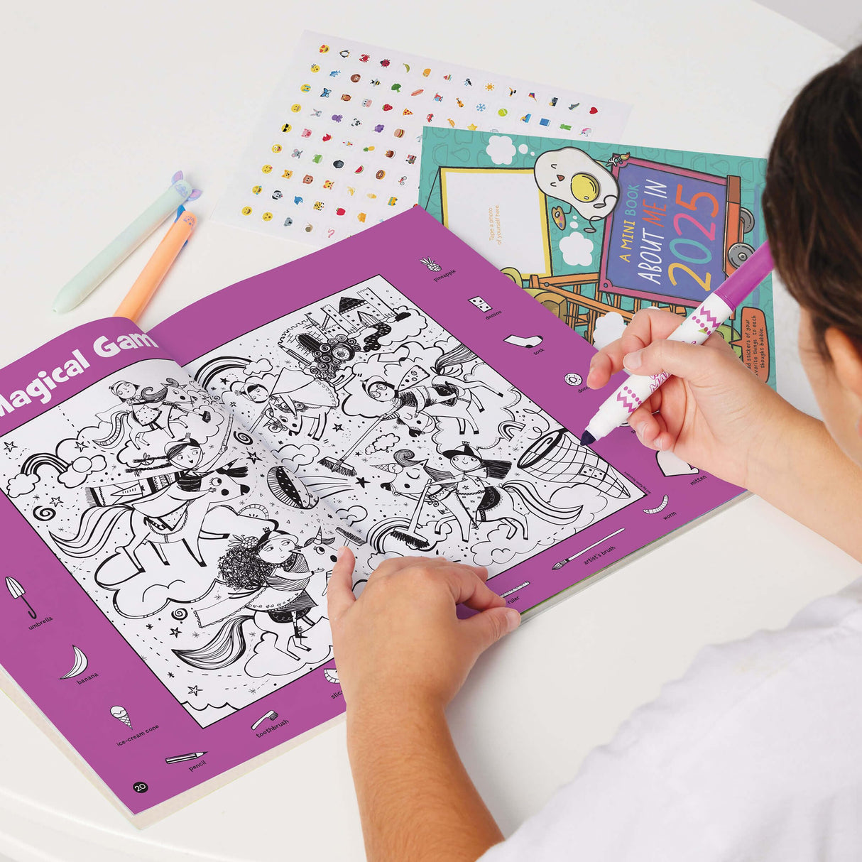 Highlights Hidden Pictures 2025 Activity Books for Kids Ages 6 and Up, 4-Book Set of Travel-Friendly Screen Free Seek and Find Fun, Books Double as Coloring Books Highlights for Children