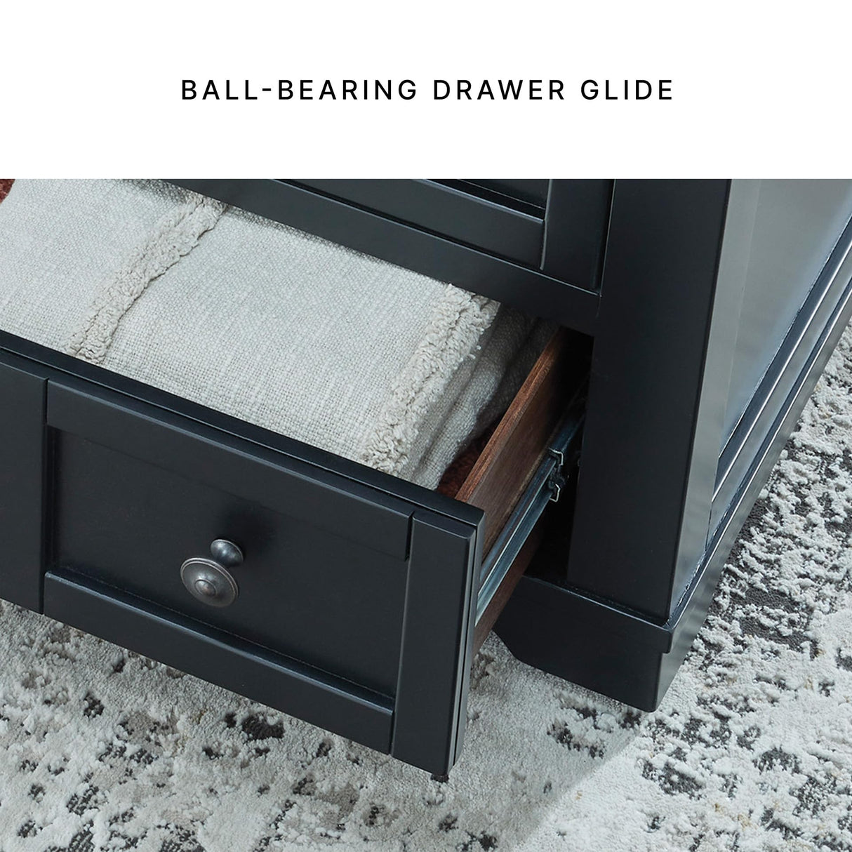 Signature Design by Ashley Wildenauer Lift Top Cocktail Table, Satin Finish Base, 2 Drawers, 2 Storage Bins, Hardwood Solids, 52" W x 28" D x 19" H, Light Brown & Black Signature Design by Ashley