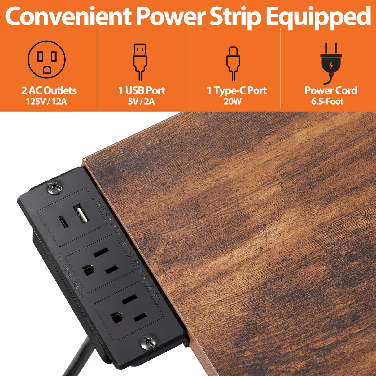 Nouva Adjustable Drafting Table Drawing Table w/Power Outlets (2AC, USB, Type-C), Multifunctional Tilting Art Craft Artists Desk w/Stool, 2 Drawer for Home Office, Rustic Brown Nouva