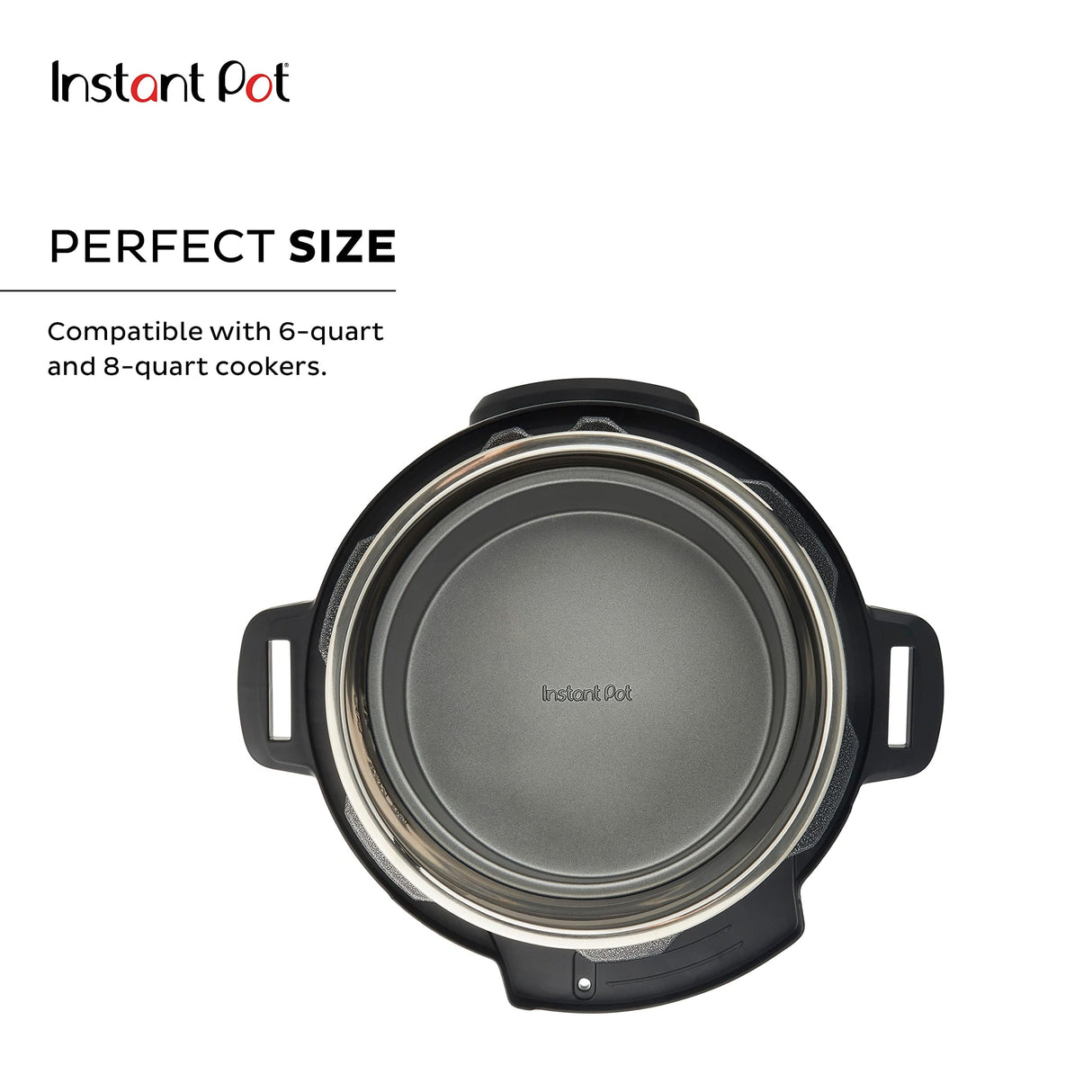 Instant Pot Official Round Cake Pan, 7.7-Inch, Gray - Nonstick, Heavy-Duty, Oven Safe, Ideal for Baking, Cooking, Storing - Compatible with 6-Quart & 8-Quart Cookers, Vortex Air Fryer, Duo Crisp Instant