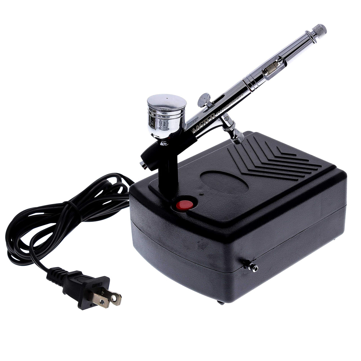 Master Airbrush Airbrushing System Kit with a G23 Multi-Purpose Gravity Feed Dual-Action Airbrush with 1/3oz. Cup and 0.3mm Tip, Mini Air Compressor, Hose, Storage Case, How-to-Airbrush ARC Link Card Master Airbrush