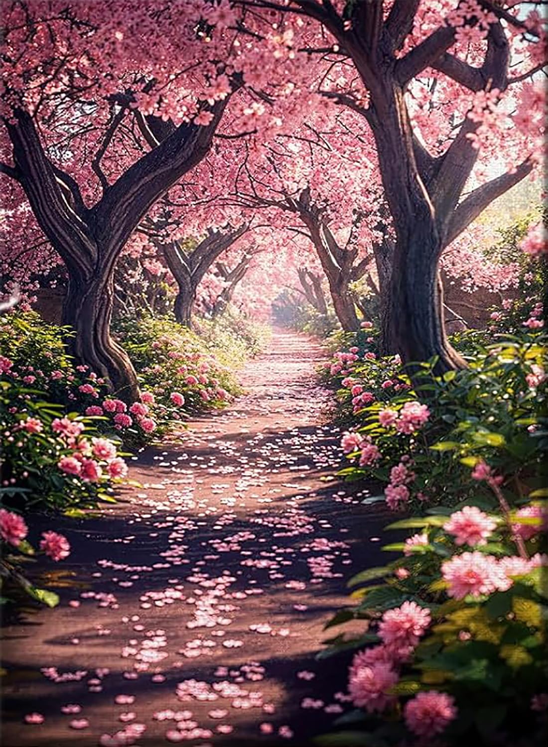 Diamond Art Kits for Adults Beginner- Cherry tree blossom DIY Modern Diamond Painting Kits 5D Diamond Dots Gem Art Crafts with Tools Round Full Drill Funny Crafts for Home Wall Decor&Gift 12x16inch Fairyland JinWenn