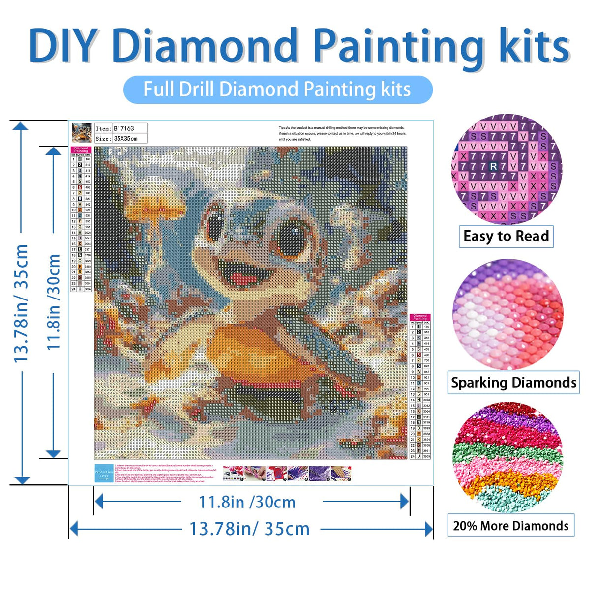 NWQZBYHT Sea Turtle Diamond Art Kits for Adults,Jellyfish 5D Diamond Painting Kits for Beginner,DIY Round Full Drill Diamond Dots,Gem Painting Kit for Adults Crafts Home Wall Decor 13.78x13.78 Inch NWQZBYHT