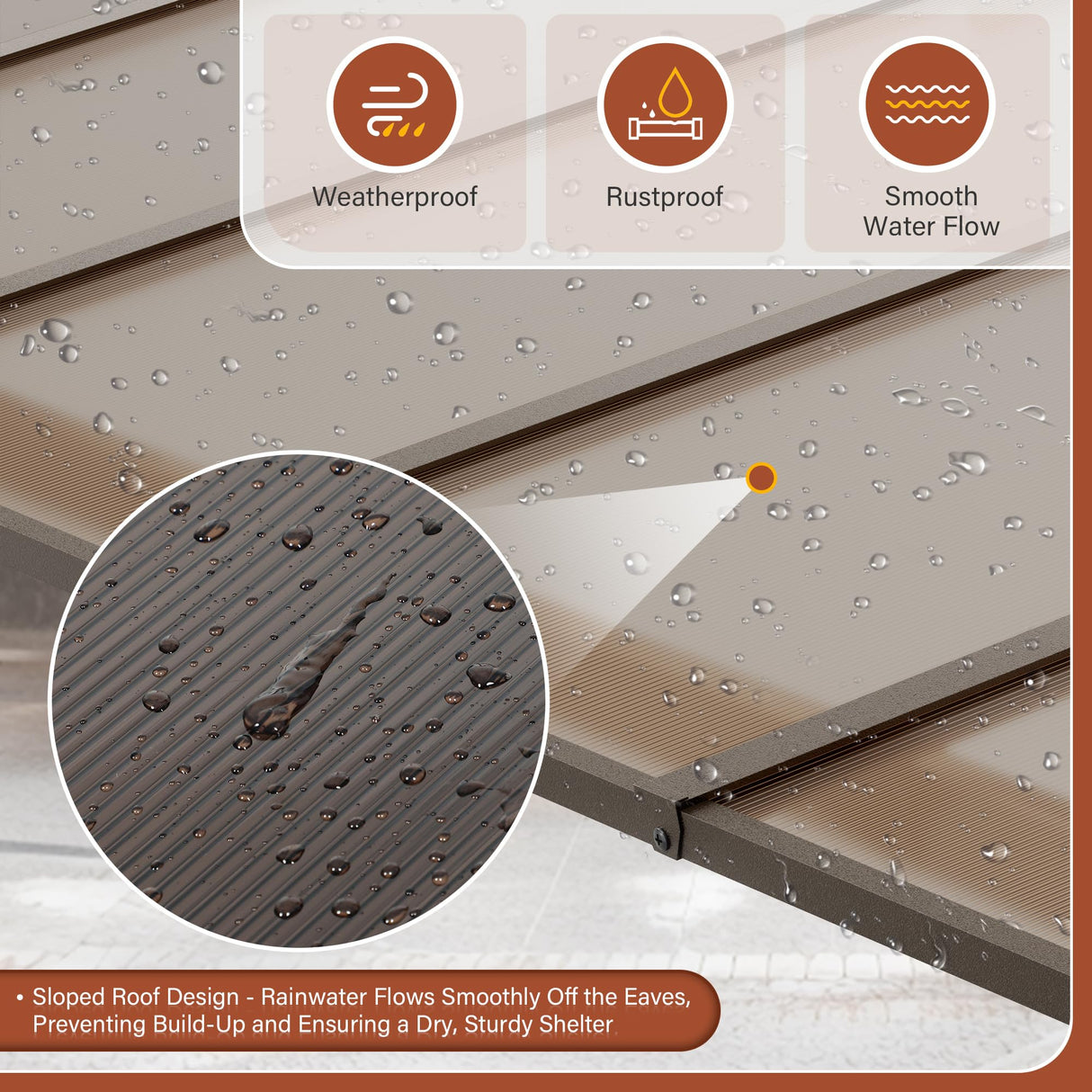 Oakcloud 10' x 12' Outdoor Wall Mounted Gazebo, Patio Lean to Gazebo Pergola with Sloped Roof, Large Heavy Duty Awning for Patio, Backyard, Deck Oakcloud