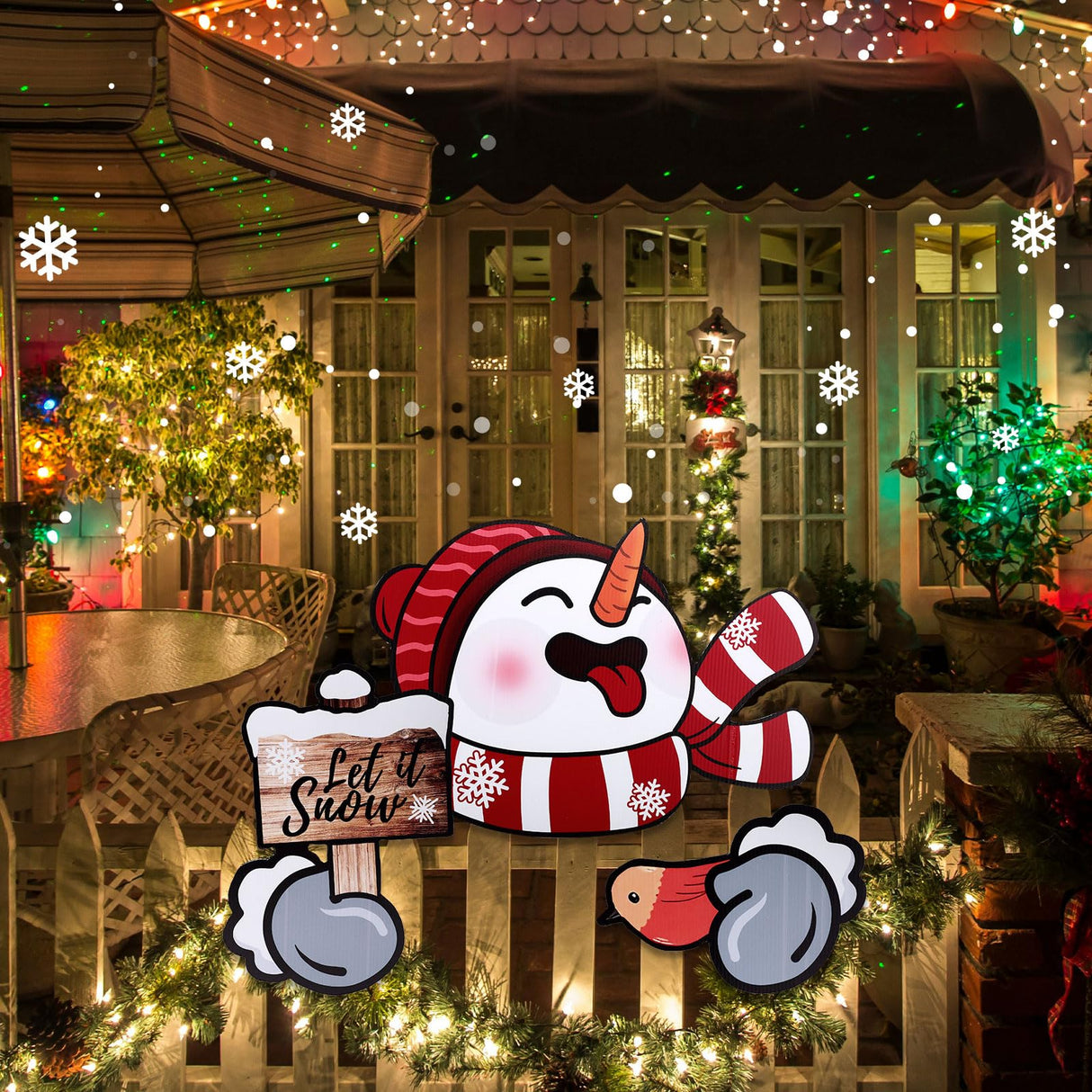 Christmas Fence Decorations, Outside Christmas Fence Decorations Over The Fence Christmas Decorations Snowman Christmas Fence Peeker Decoration for Holiday Garden Fence Decoration PEUTIER