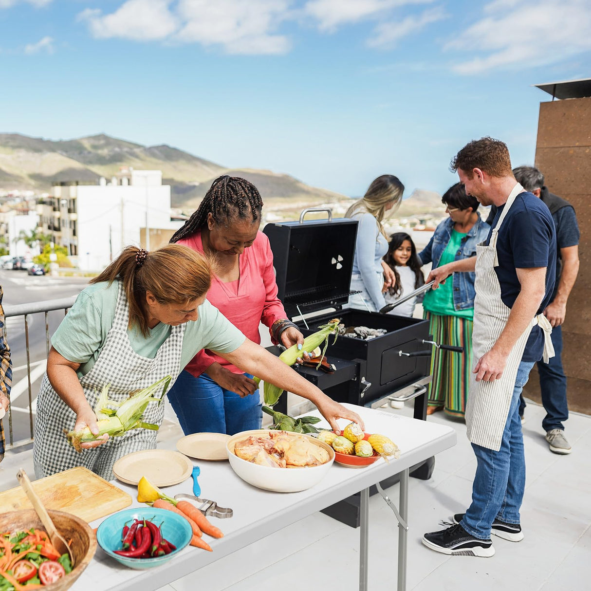 VINGLI 6 FT Narrow Folding Table,Premium Quality HDPE Material and Sturdy Metal Frame, Perfect for Buffet, Seminar, Party, Training, Home Work VINGLI