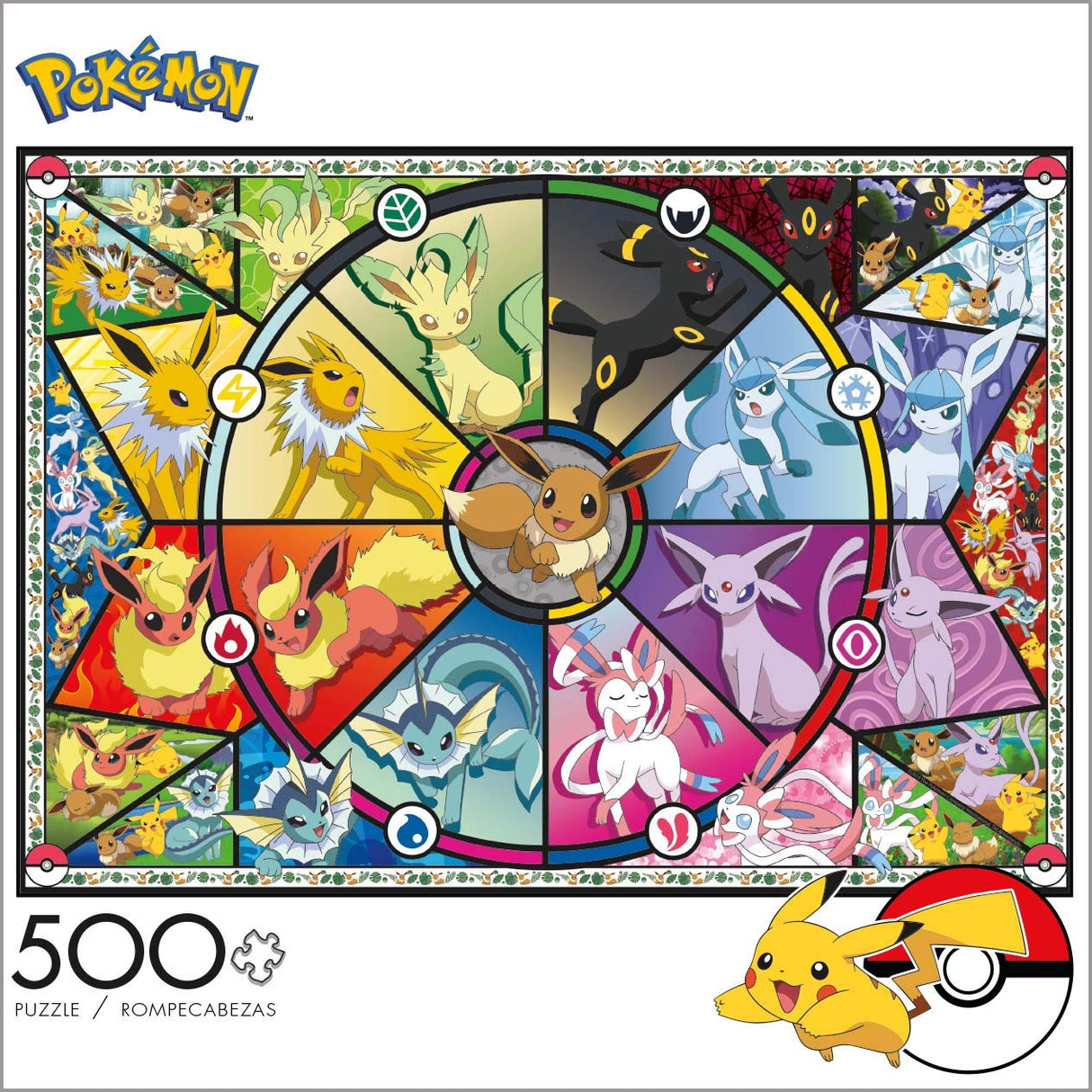Buffalo Games - Pokemon- Eevee Evolutions Series 1 - 500 Piece Jigsaw Puzzle For Adults -Challenging Puzzle Perfect for Game Nights - Finished Size is 21.25 x 15.00 Buffalo Games