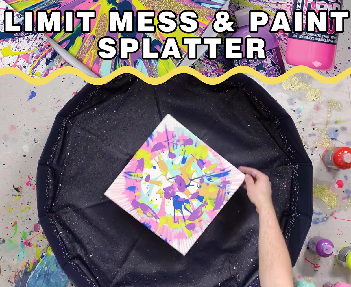 GEOCCI Acrylic Paint Pouring Splash Guard,Fluid Art tools for DIY Paint Pouring Arts and Crafts Projects GEOCCI